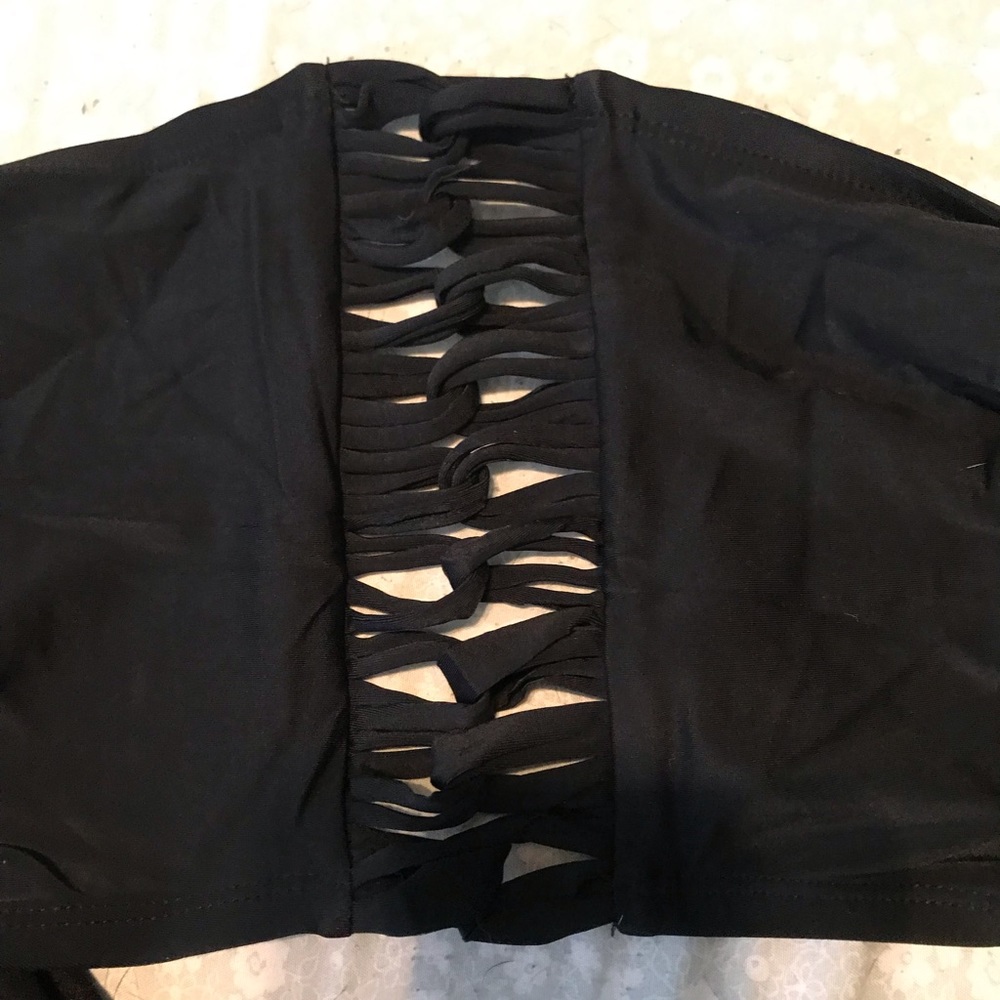 Black bathing suit bottoms